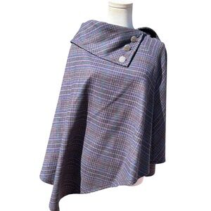 Elegant Plaid Women's Cape